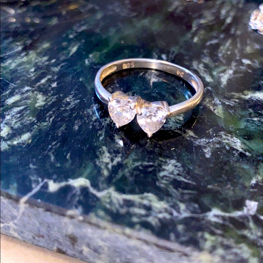 Pretty sterling CZ heart shaped stones - Picture 4 of 4